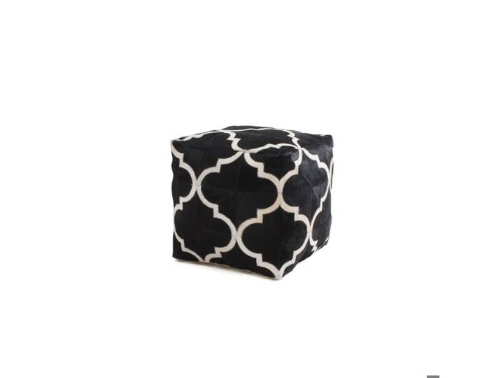 Pouf Eclipse 300 en cuir noir 45x45 cm - Réf. VK8053404751193
