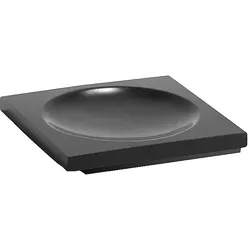 Brillantbad MAX Seifenablage Polyresin Schwarz 95x15x95 mm für Bad & Küche >> Freistehend anwendbar
