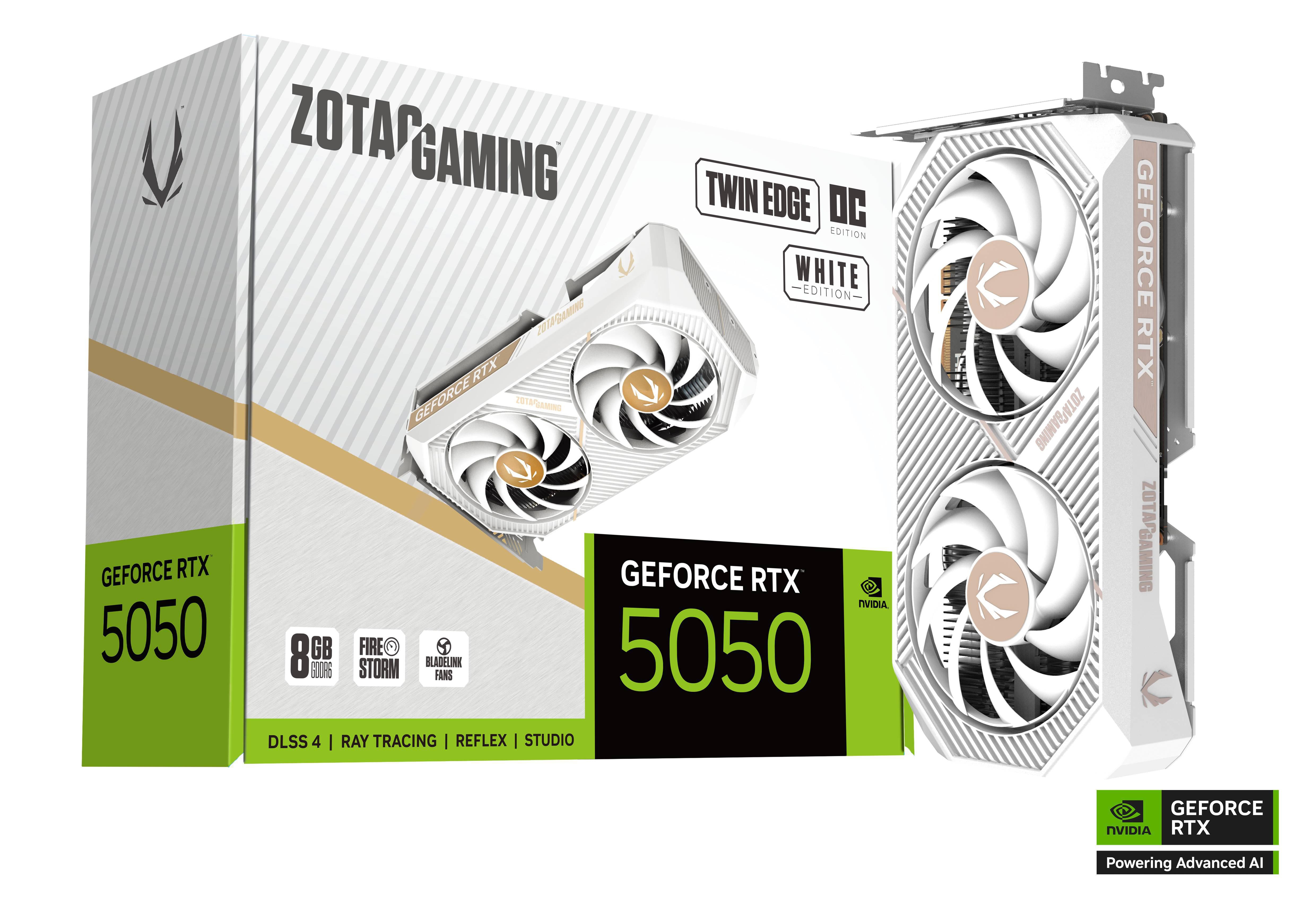 ZOTAC GAMING GeForce RTX 5050 Twin Edge OC White Grafikkarte 8 GB