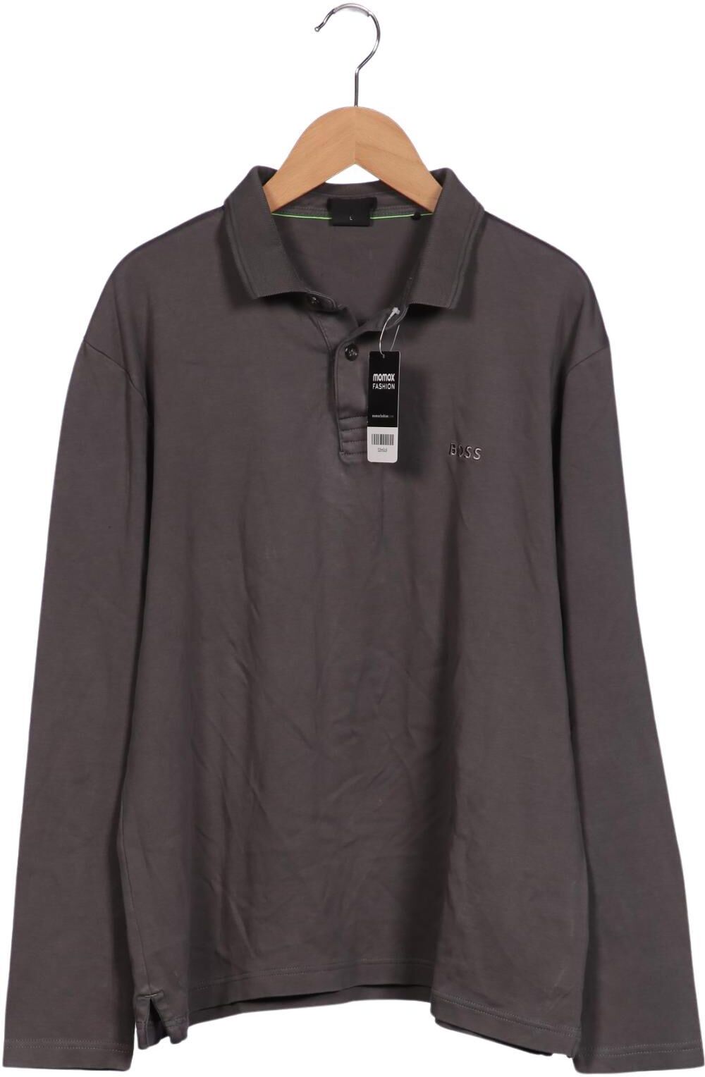Boss Green Herren Poloshirt, Grau, Gr. L, Baumwolle - Second Hand