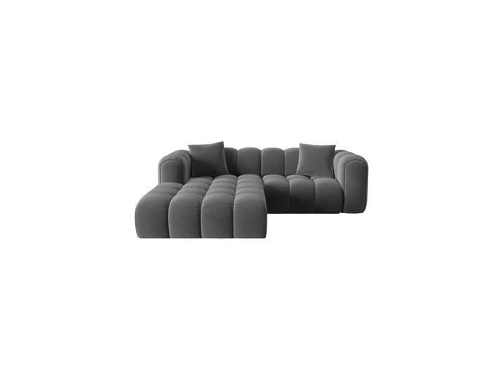 3-Sitzer Design Ecksofa „Elise“ Samt warmes Grau CXL by Christian Lacroix