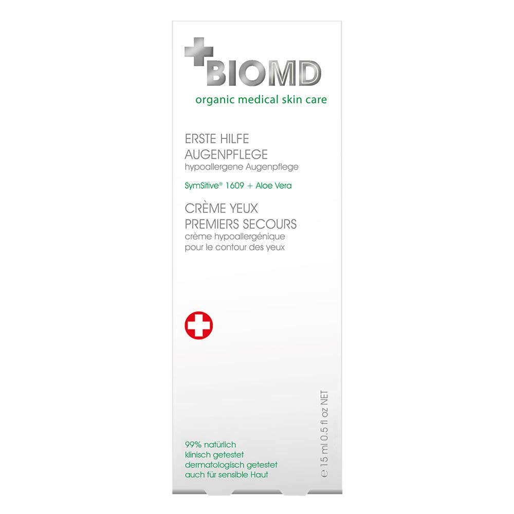 BioMD Erste Hilfe hypoallergene Augenpflege Creme 15 ml