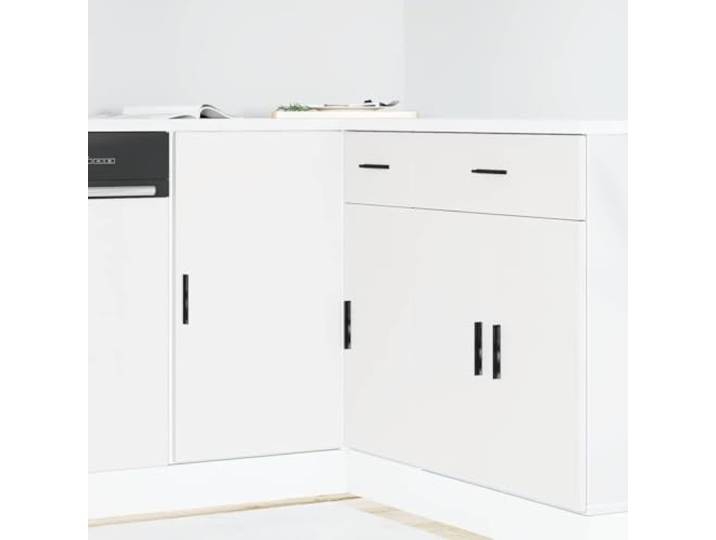 KFPOERTFGD Küchenunterschrank Lyon Holzwerkstoff Spülenschrank Weiß Stauraum für Küchengeräte, Verstellbare Füße, Einfache Montage