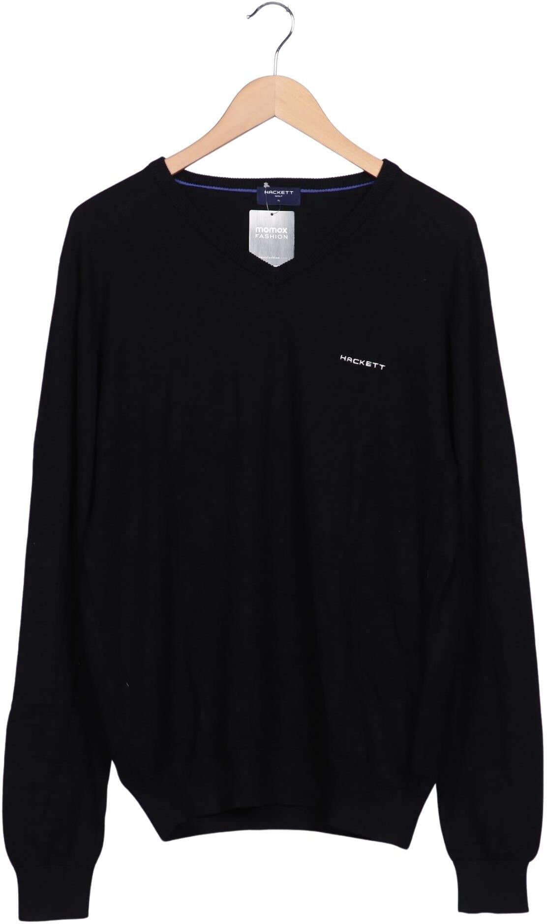 Hackett London Herren Pullover, Schwarz, Gr. XL, Baumwolle - Second Hand