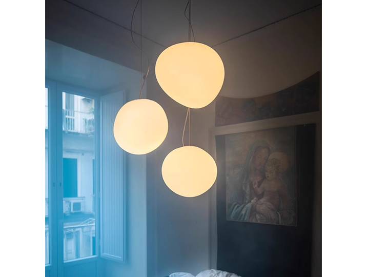 Boule de verre irrégulière suspension créative foscarini gregg éclairage suspendu linéaire pour Villa chambre escalier suspension lampe
