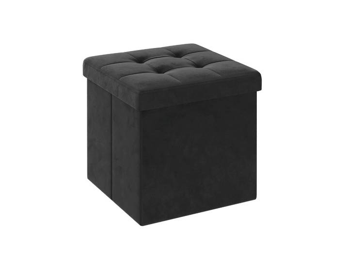 Hansiro Sitzbank Maputo, Schwarz, 38x38x38 cm, Wohnzimmer, Sessel, Hocker & Hockerbänke, Sitzhocker