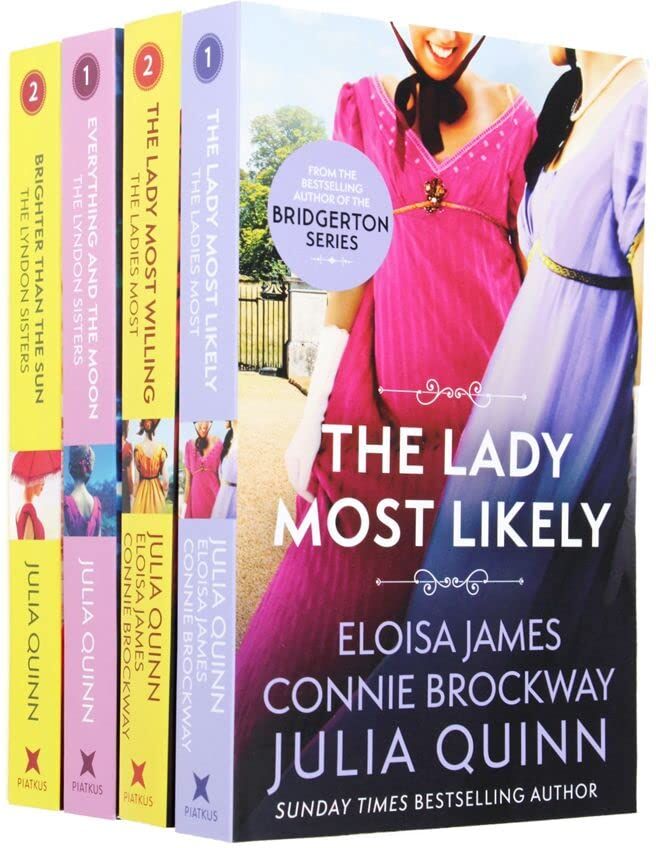 Piatkus LTD Julia Quinn The Lyndon Sisters and The Lady Most Likely Saga Series 4 Book Set Collection
