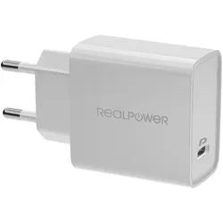 RealPower PC-MagSet Ladegerät und MagSafe Ladepet SET (20 W), Wireless Charger, Weiss
