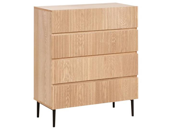 Commode à 4 tiroirs frêne naturel