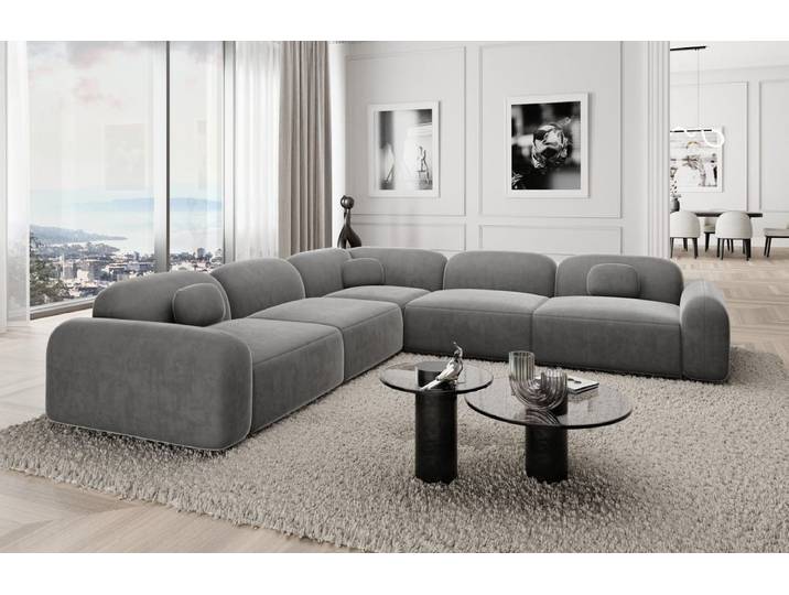 Ecksofa Barcelona L-Form aus Stoff