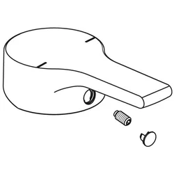Ideal Standard Griffhebel, ACTIVE, mit Logo, B960672AA kpl. D47, B960672AA, Chrom