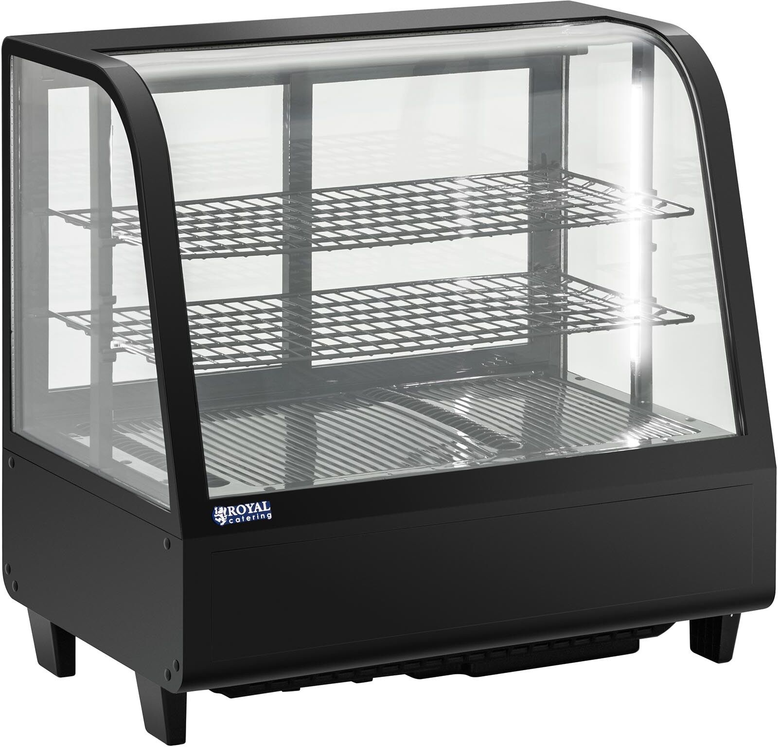 Kylmävitriini - 100 L - Royal Catering - 3 tasoa - musta RCCC-100-BT