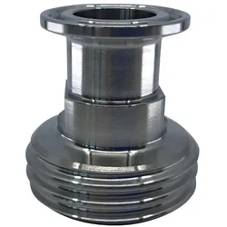 BRW, Rohrverbindungstechnik, Tri-Clamp Übergangsstück nach DIN 32676 auf DIN 11851 Aussengewinde