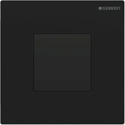 Geberit Urinalsteuerung mit elektronischer Spülauslösung, Batteriebetrieb, Abdeckplatte Typ 30, 116.037.16.1, Farbe: schwarz / matt