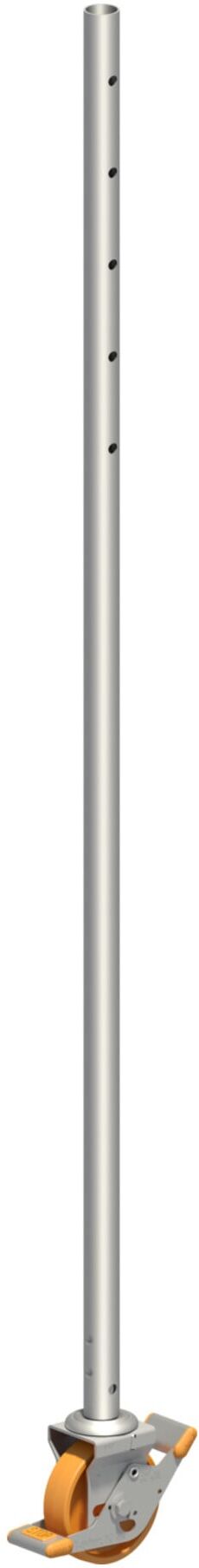 Layher Standrohr mit Lenkrolle 400 Polyamid-Rad Ø 150mm Stahl Kunststoffrad (1312150)