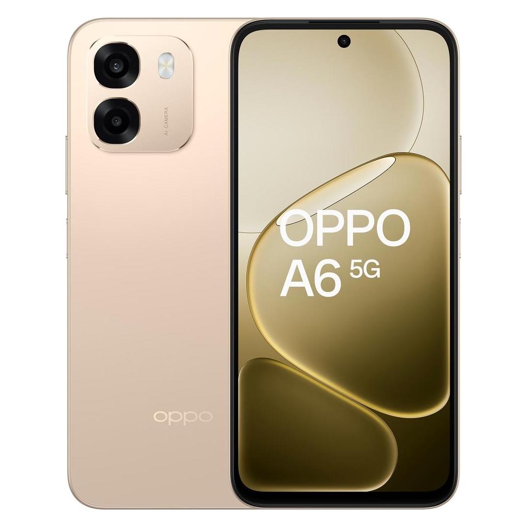 OPPO A6 5G 256GB Gold (256 GB, Aurora Gold, Gold, 6.75", Dual SIM, 5G) (110010349986)