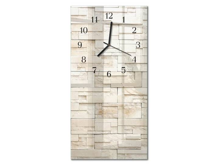 Tulup Wanduhr 60x30 cm - Meadow Bridge, Braun, Glas, Rechteckig, 30x60x0.4 cm, Dekoration, Uhren, Wanduhren