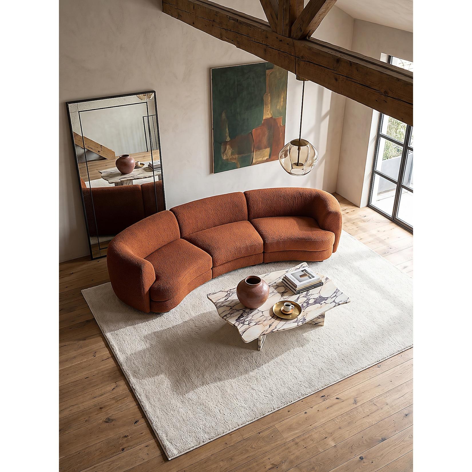 Teppich Pflegeleicht Creme 160x230 cm - BORMIDA Kadima Design