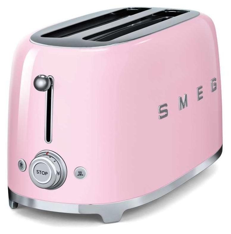 Smeg Cadillac 4-sleufstoof, roze, type TSF02PKEU