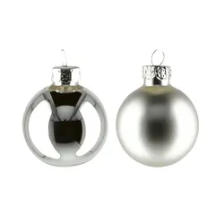 Weihnachtsbaumkugel  16er-Set   ¦ silber ¦ Glas,Aluminium Ø: 3.5