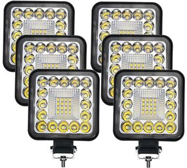 Uplifted Finds NLpeal 128W High Intensity LED Light Bar   IP68 Waterproof Combo Beam For Offroad, 4x4, & Marine 6 Pcs Square 96w