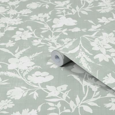 Vliestapete LAURA ASHLEY "Rye", grün, B:0,52m L:10m, Vlies, Tapeten, 10mx52cm