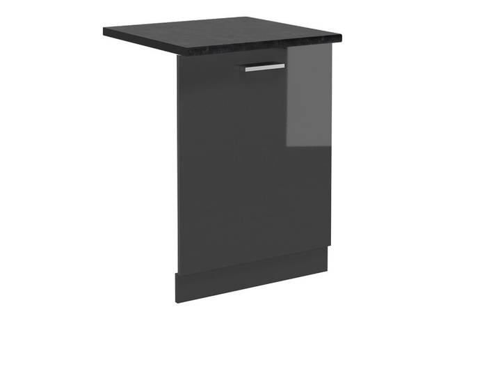 Vicco Geschirrspülblende R-Line Anthrazit Hochglanz 60 cm, AP Anthrazit, Anthrazit, Anthrazit, Holzwerkstoff, Rechteckig, 60x81.8x60 cm, Küchen, Küchenmöbel, Küchenschränke, Küchenunterschrank