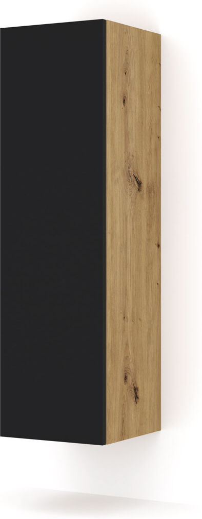 Ebern Designs Januarie 3 Piece Industrial Pipe Shelves Artisan Oak/Black Matt 150cm H x 35cm W x 35cm D