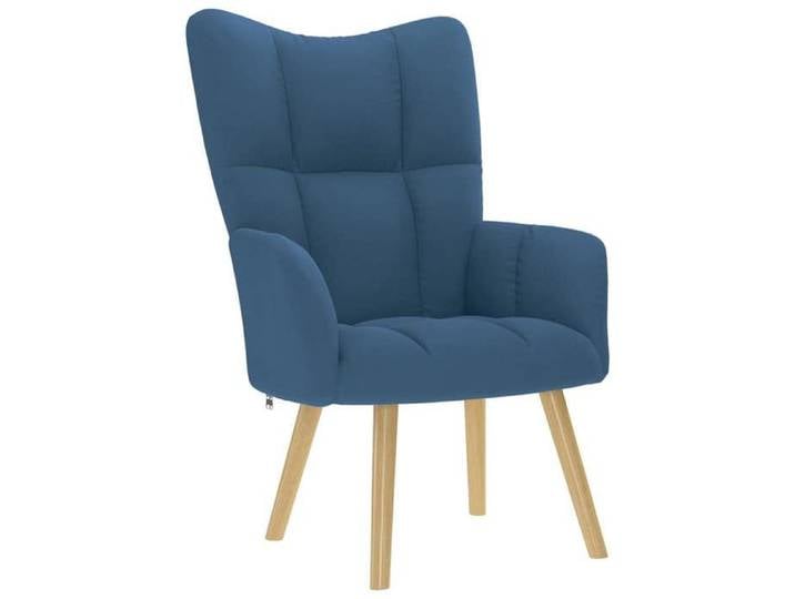 Chaise de relaxation Bleu Tissu chaise fauteuil relax fauteuil relax en tissu chaise de salon chaise en tissu 4016775
