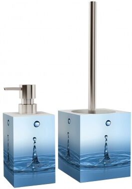 WCShop24 Badezimmer Set Wassertropfen