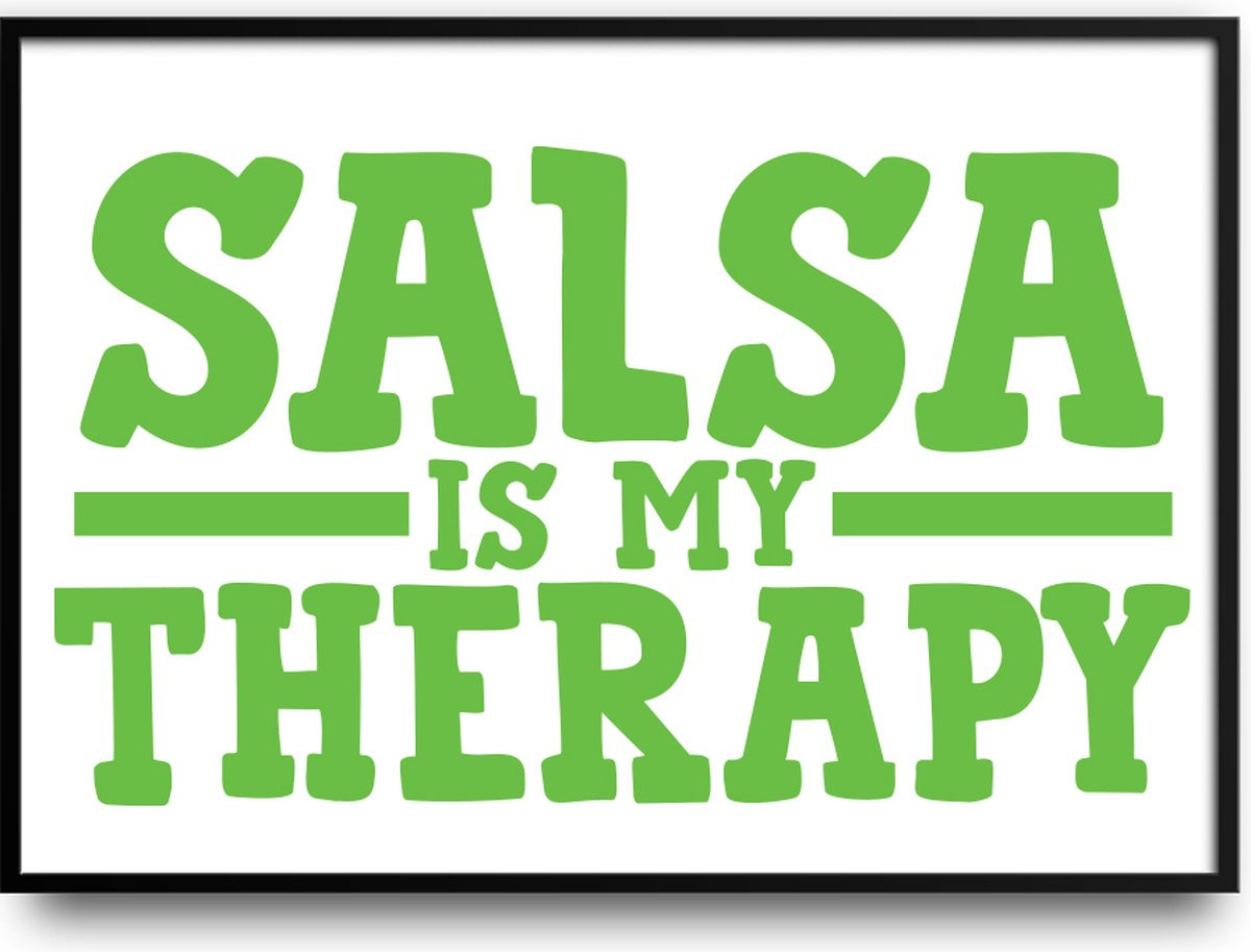 Salsa is my therapy fotolijst met glas, 40 x 50 cm