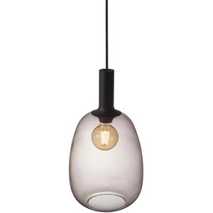 Nordlux Pendelleuchte Alton 23, mit E27-Fassung, Ø 23 cm, aus Glas, schwarz