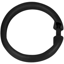 SCHÖNER WOHNEN-Kollektion Duschvorhangringe 6 x 16,5 cm Kunststoff Schwarz