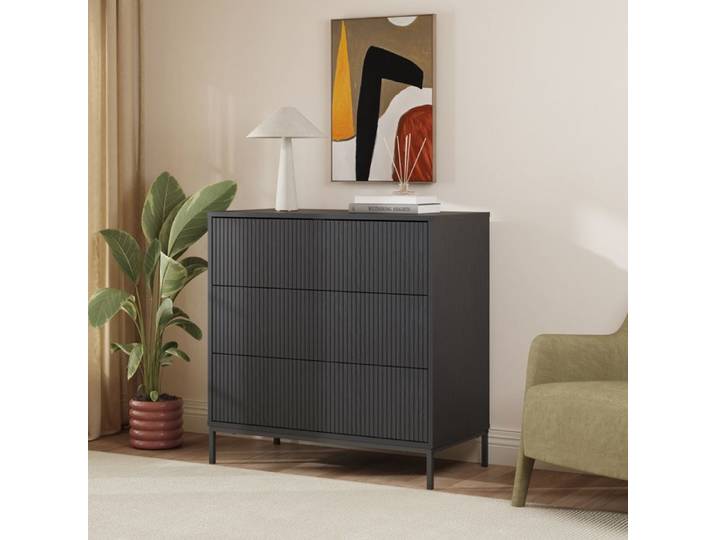 Commode Nykapin 80 x 80 x 40 cm noir