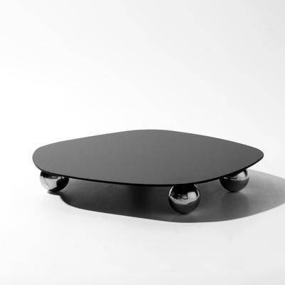 Shop Station Luna Irregular Perfume Tray French Inspired Decorative Vanity Tray For Jewelry & Home Decor black