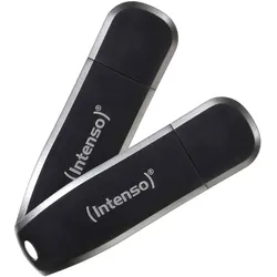 Intenso Speed Line USB 3.2 2er Pack (128GB), schwarz (128 GB, USB-A), USB Stick, Schwarz