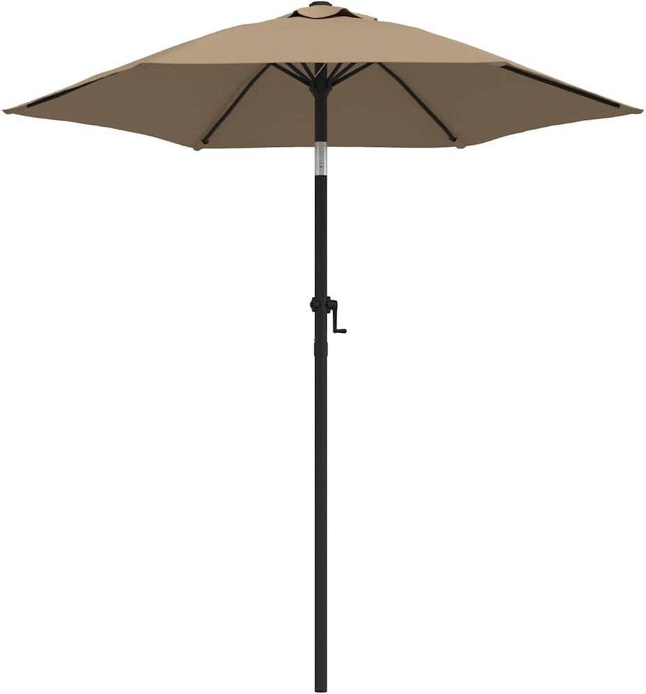 vidaXL Parasol Taupe 200x224 cm Aluminium