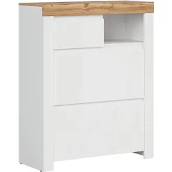 SCHUHSCHRANK Hella Weiß und Holz