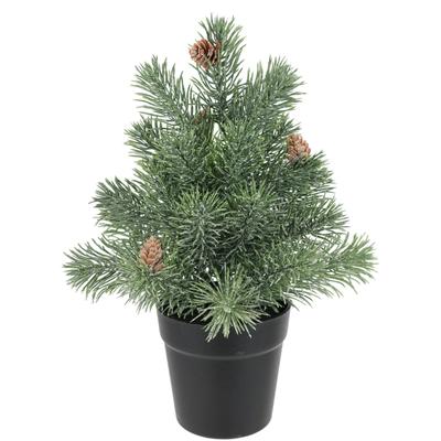 Künstlicher Weihnachtsbaum I.GE.A. "Tannenbaum", grün, B:22cm H:32cm, Kunststoff, Weihnachtsbäume, mit Zapfen im Topf Weihnachtsdeko Kunstbaum Kunsttanne klein Dekobaum