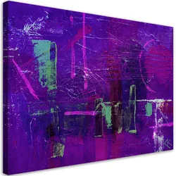 WANDBILD lila handgemalte abstraktion
