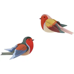 WANDDEKO Rotkehlchen-Duo 4/7 cm