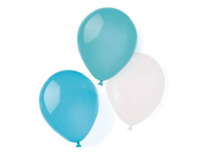 Amscan 9904897 8 latex ballonnen Aqua Glamor, turquoise, mintgroen, wit