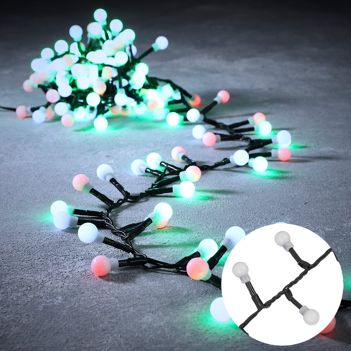 Luca Lighting Kerst lichtsnoer groen met 1000 multicolor LED's IP44