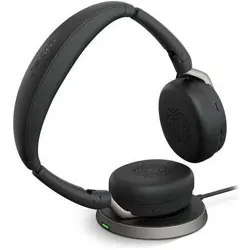 Jabra Evolve2 65 Flex MS (Kabellos, USB-A, Microsoft Teams), Office Headset, Schwarz