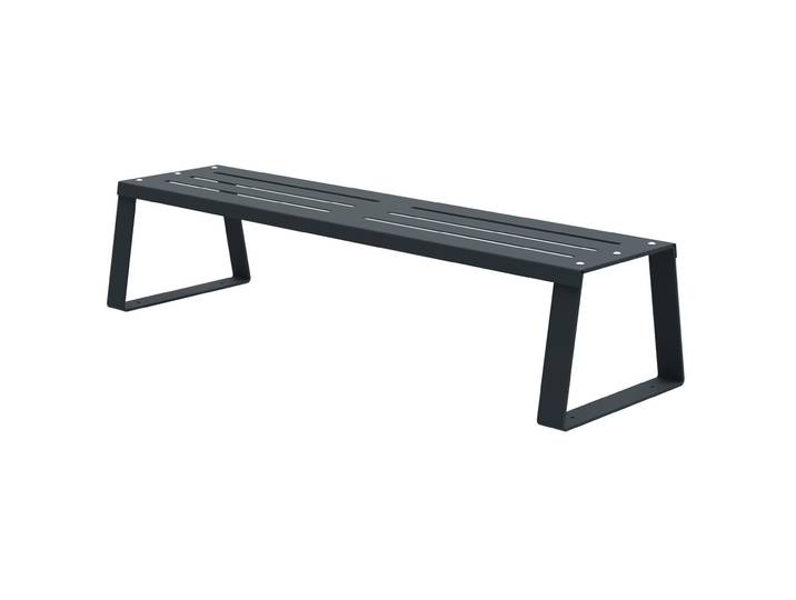 Banquette à fixer Ballade L.180 cm En métal Anthracite mat