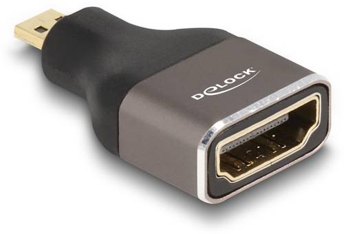 Delock 60079 HDMI Adapter [1x Micro HDMI - 1x HDMI-Buchse] Gold, Grau