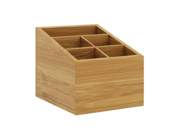 Schreibtisch Organizer Bambus 5 Fächer natur