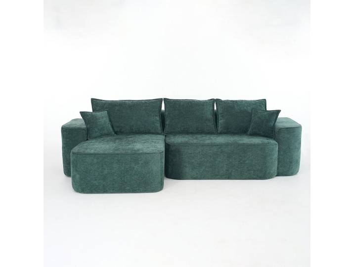 Oxeza Ecksofa 262/144/65 cm Grün mit Aufbewahrungsbeutel, Mode, Rechteckig, 262x144 cm, Wohnzimmer, Sofas & Couches, Wohnlandschaften, Ecksofas