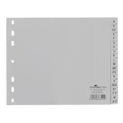 Durable 6500 Alphabetischer Registerindex Polypropylen (PP) Grau