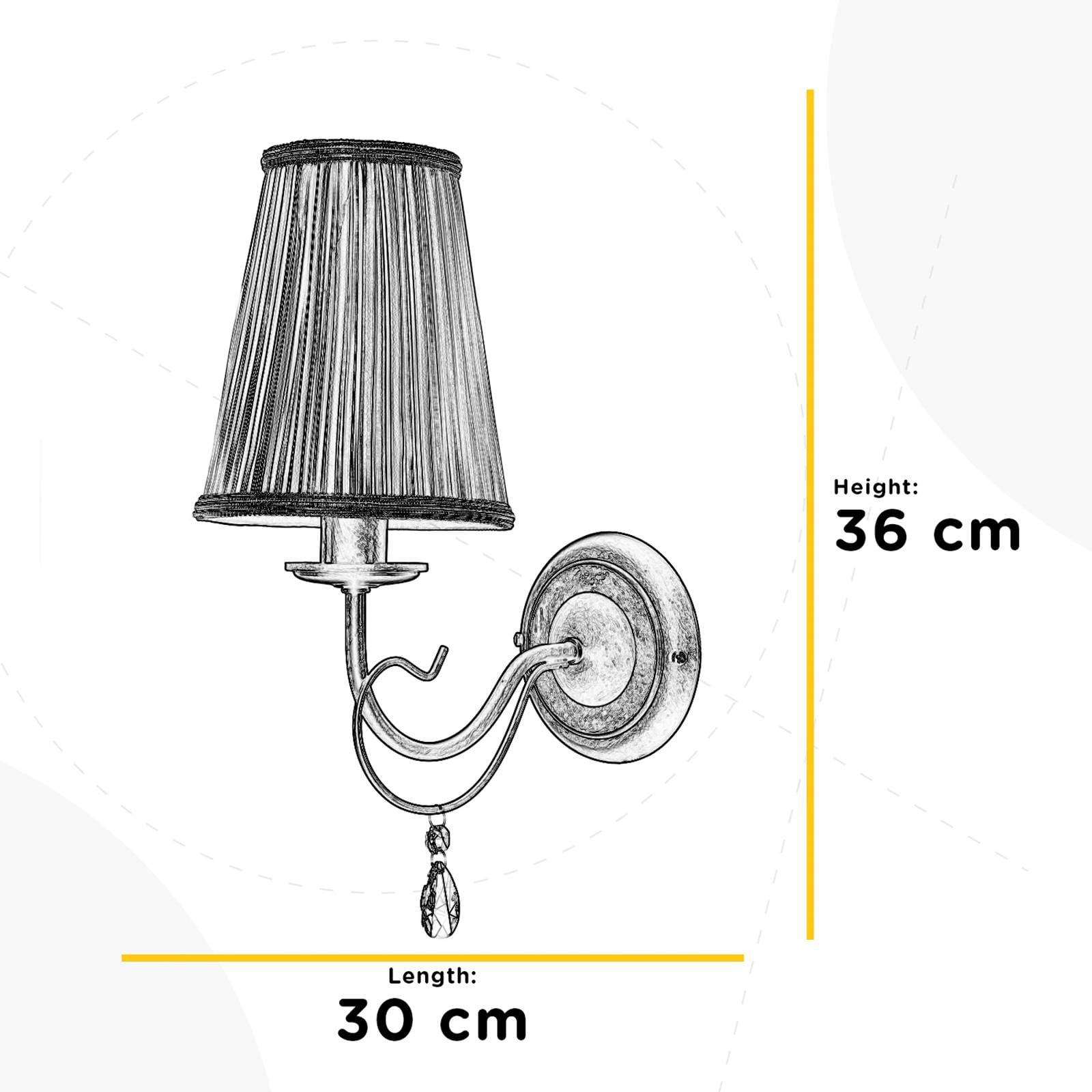 Wandlampe Delia ONLI, dimmbar, bronze / altmessing, für Wohn- / Esszimmer, Metall, Antik, Wandleuchte, Wandlampe Innen